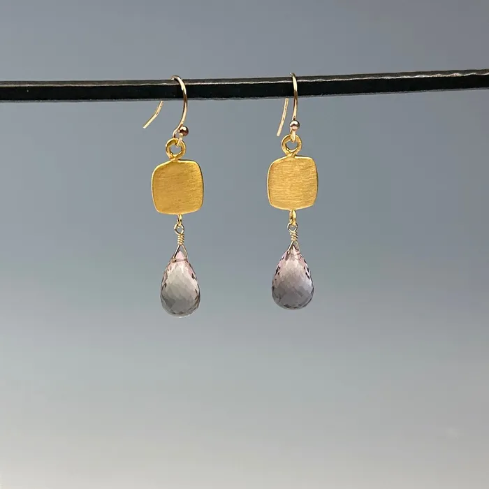 Earrings Square Ametrine Earrings PHILIPPA ROBERTS JEWELRY