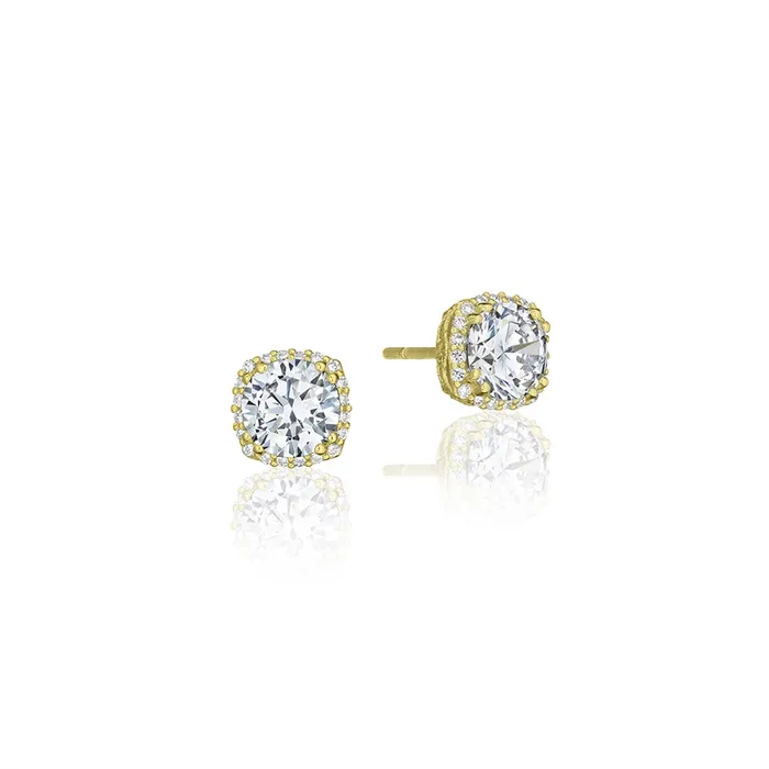 Earrings Tacori Tacori 14K Yellow Gold Dantela Diamond Bloom Earring Mounts 8mm Earrings Tacori Tacori 14K Yellow Gold Dantela Diamond Bloom Earring Mounts 8mm