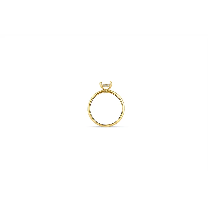 Engagement Collections Rings 14K Yellow Gold Semi Mount Ring for Princess Cut Diamond with Hidden Halo Engagement Collections Rings 14K Yellow Gold Semi Mount Ring for Princess Cut Diamond with Hidden Halo