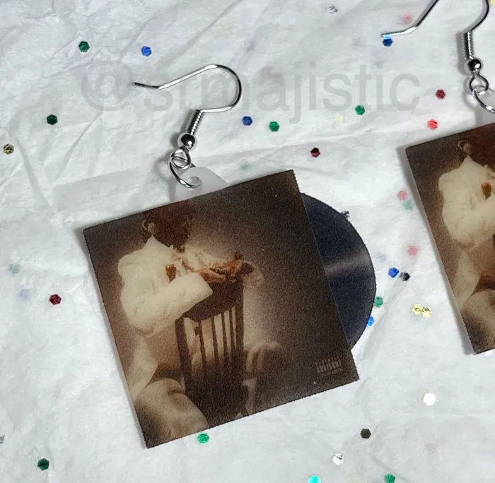 Flo Milli Roaring 20s Vinyl Single Handmade Earrings Sam Makes Things Earrings