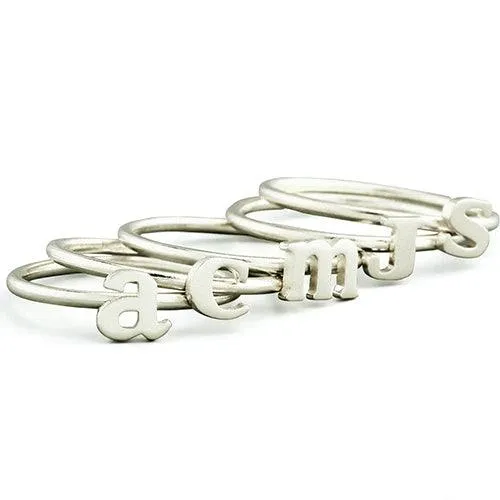 Gold Initial Letter Ring Mothers Ring Personalized Initial Ring Stackable rings for Women Belbren Rings