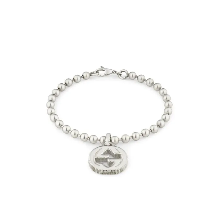 Gucci Sterling Silver Interlocking G Bracelet Gucci Bracelets