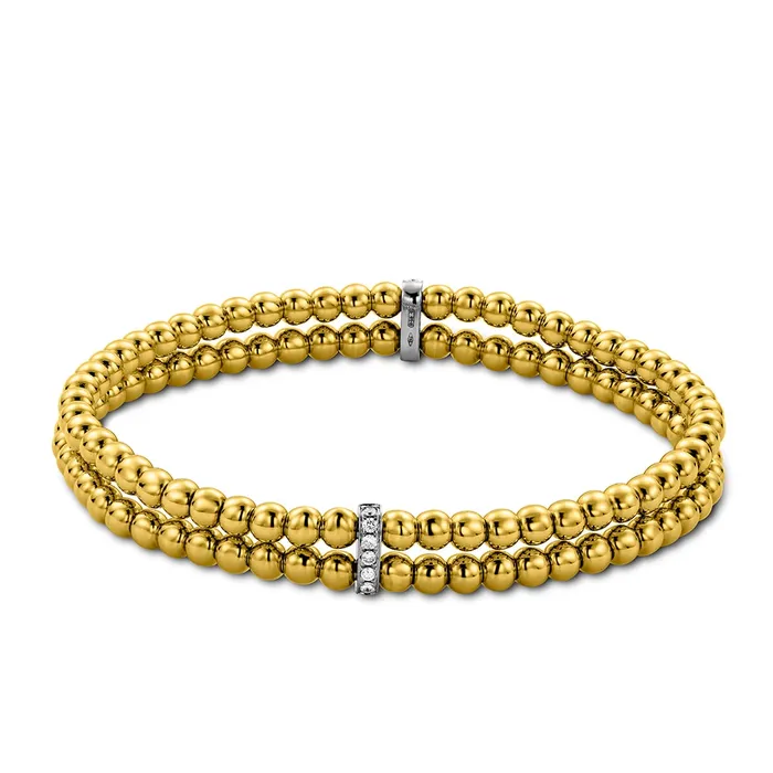 Hulchi Belluni Bracelets Hulchi Belluni 18K Yellow White Gold Tresore Diamond Bracelet Hulchi Belluni Bracelets Hulchi Belluni 18K Yellow White Gold Tresore Diamond Bracelet