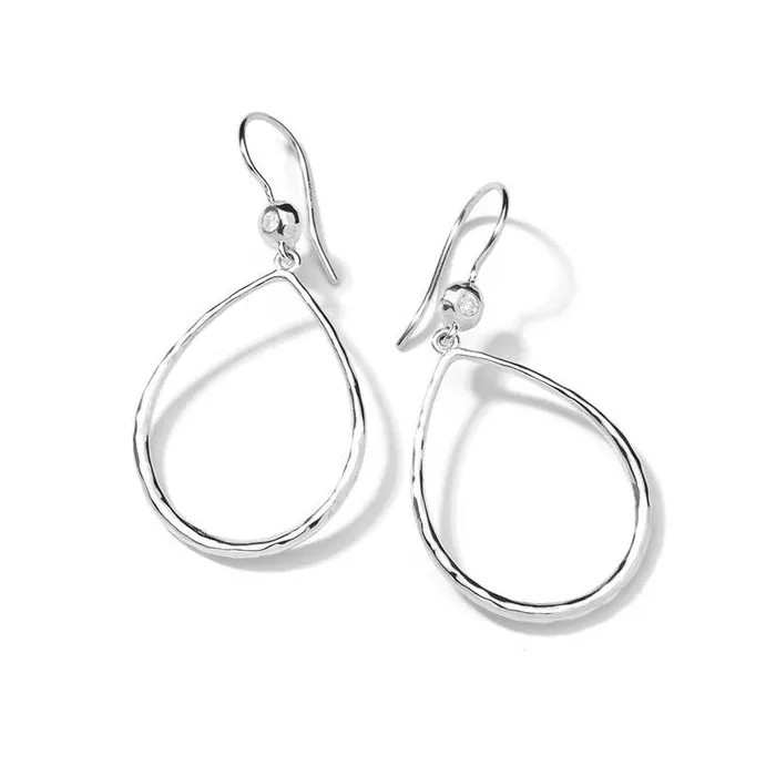 Ippolita Earrings Ippolita Sterling Stardust Teardrop Earrings with Diamonds Ippolita Earrings Ippolita Sterling Stardust Teardrop Earrings with Diamonds