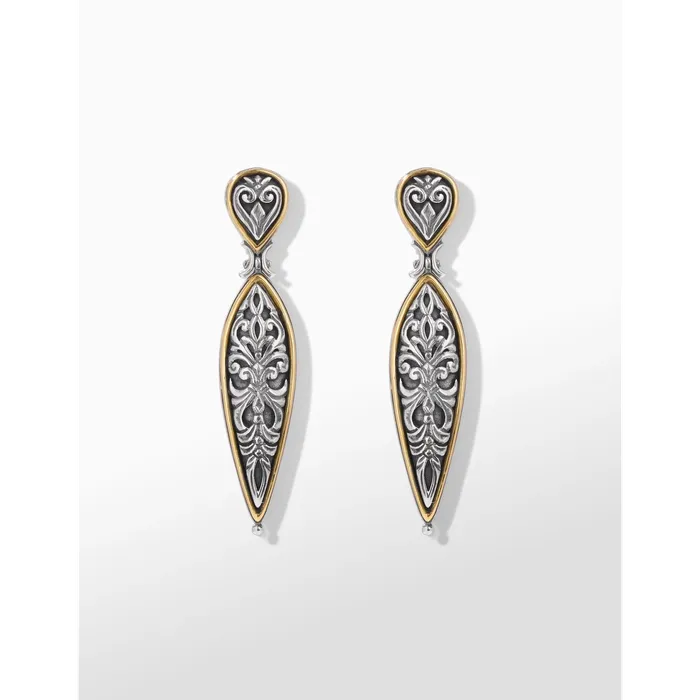Konstantino Earrings Konstantino 1993 Collection Silver and Gold Drop Earrings Konstantino Earrings Konstantino 1993 Collection Silver and Gold Drop Earrings