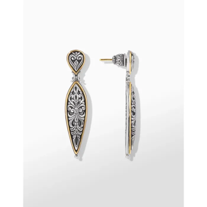 Konstantino Earrings Konstantino 1993 Collection Silver and Gold Drop Earrings Konstantino Earrings Konstantino 1993 Collection Silver and Gold Drop Earrings