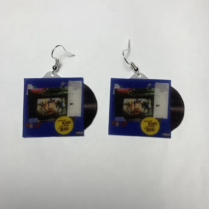 Lauren Sanderson Midwest Kids Can Make it Big Vinyl Album Handmade Earrings Sam Makes Things Earrings Lauren Sanderson Midwest Kids Can Make it Big Vinyl Album Handmade Earrings Sam Makes Things Earrings