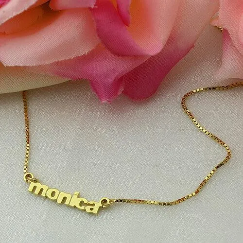 Necklaces Belbren Dainty Name Necklace Minimalist Tiny Necklace Personalized Gift Gold Name Necklace