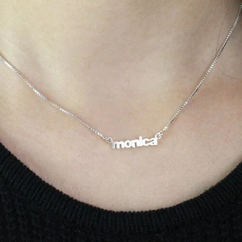 Necklaces Belbren Dainty Name Necklace Minimalist Tiny Necklace Personalized Gift Gold Name Necklace