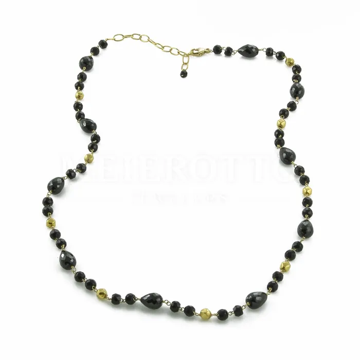 Necklaces Bijoux de Mer Bijoux de Mer Black Spinel Beaded Necklace 18 inch