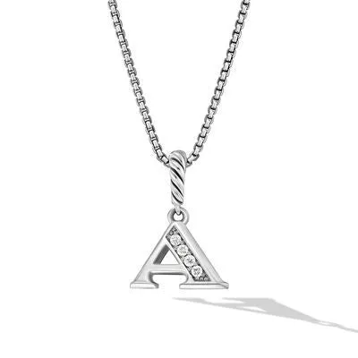 Necklaces David Yurman David Yurman 8mm Pave Initial A Necklace