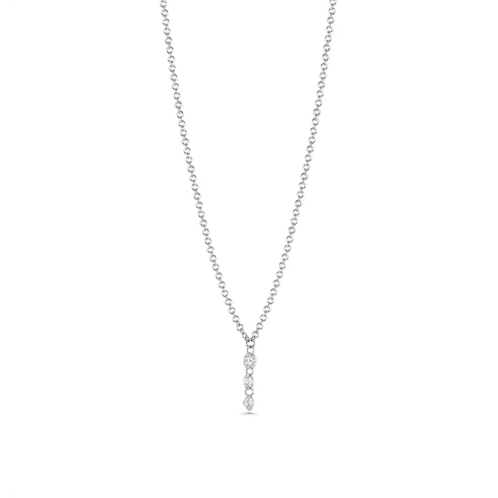 Necklaces Meierotto Jewelers 14K White Gold Diamond Drop Necklace 1518in