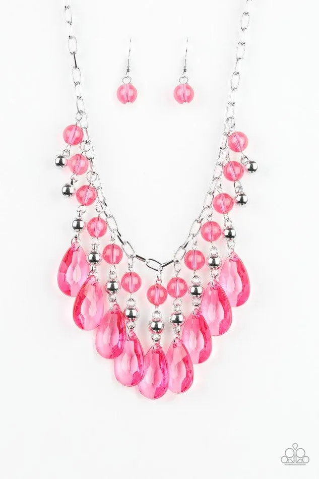 Necklaces Paparazzi Jewelry Paparazzi Necklace Beauty School Drop Out Pink