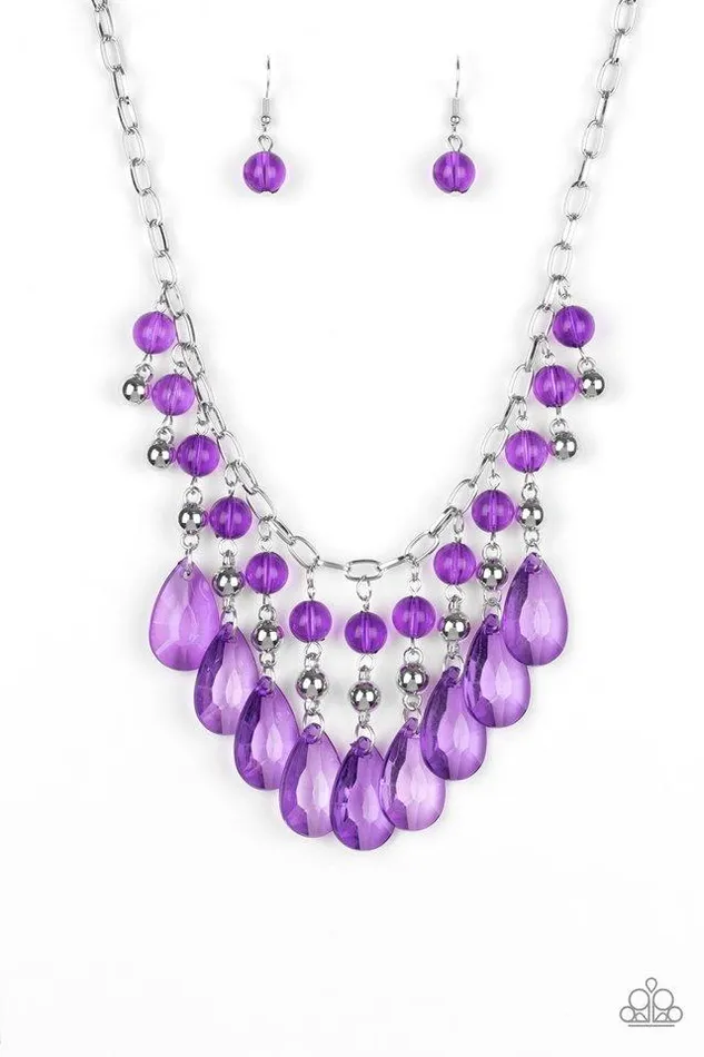 Necklaces Paparazzi Jewelry Paparazzi Necklace Beauty School Drop Out Purple