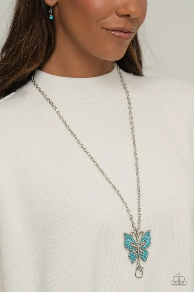 Necklaces Paparazzi Jewelry Paparazzi Necklace BlingedOut Breeze Blue