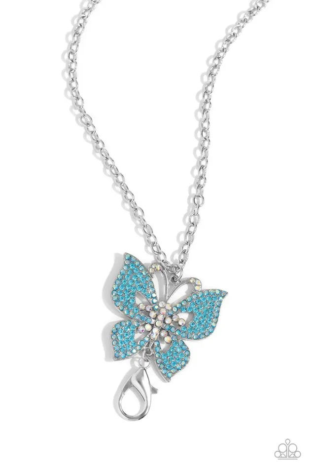Necklaces Paparazzi Jewelry Paparazzi Necklace BlingedOut Breeze Blue Necklaces Paparazzi Jewelry Paparazzi Necklace BlingedOut Breeze Blue
