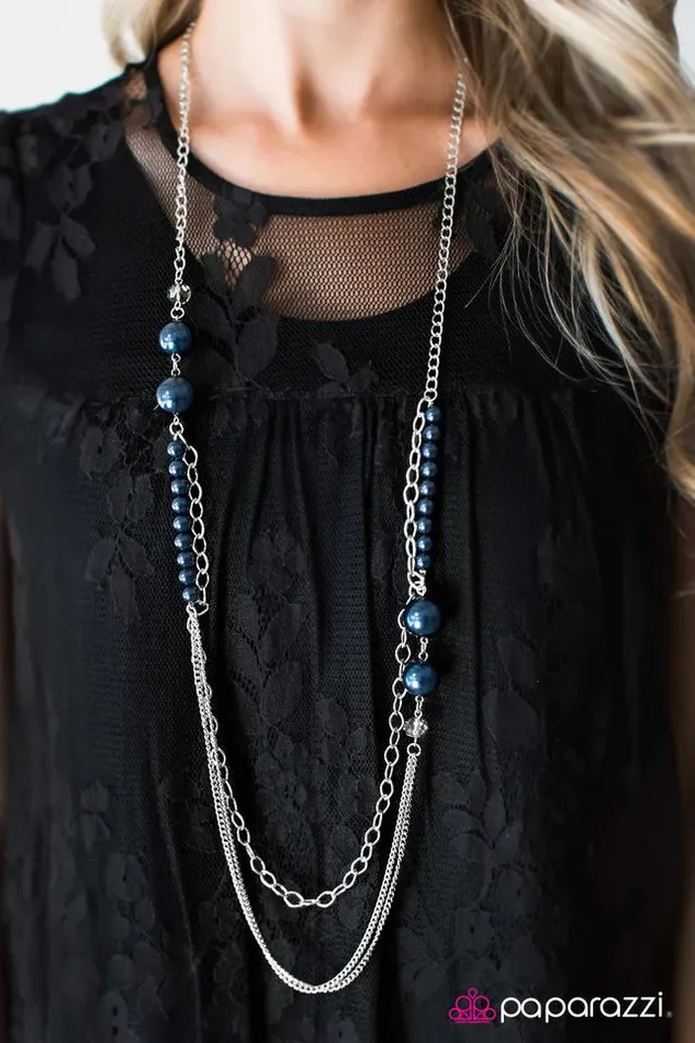 Necklaces Paparazzi Jewelry Paparazzi Necklace Broadway Magic Blue