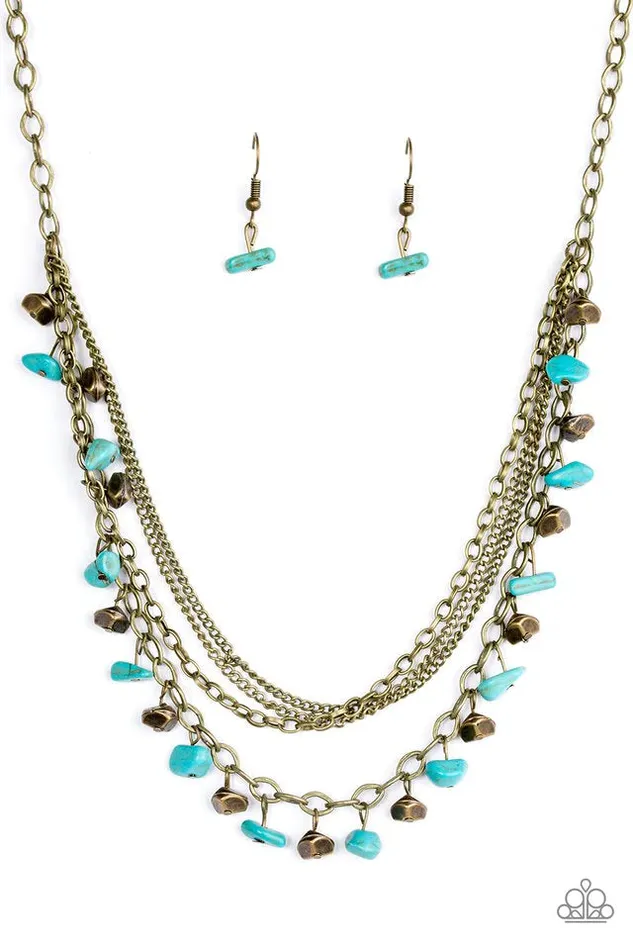 Necklaces Paparazzi Jewelry Paparazzi Necklace Canyon Escape Brass