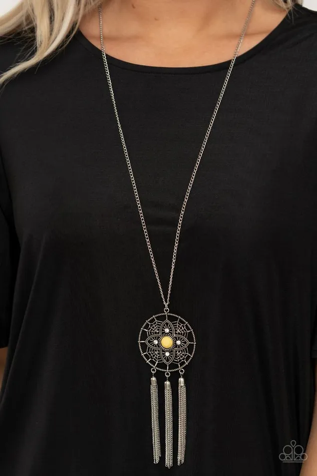 Necklaces Paparazzi Jewelry Paparazzi Necklace Chasing Dreams Yellow