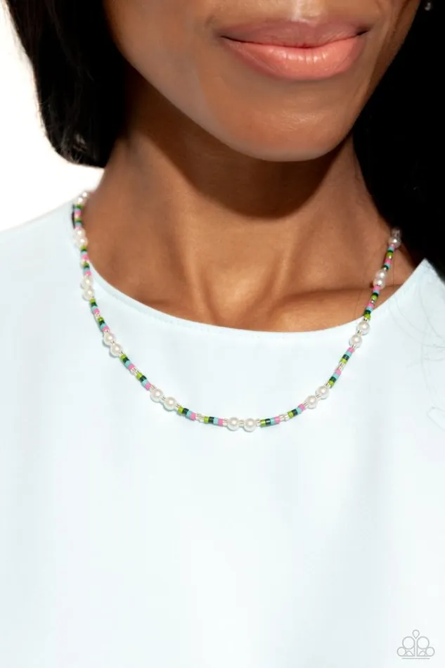 Necklaces Paparazzi Jewelry Paparazzi Necklace Colorblock Charm Green
