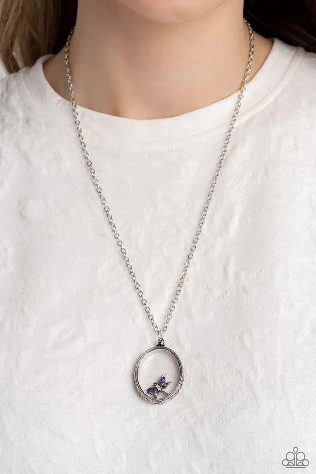 Necklaces Paparazzi Jewelry Paparazzi Necklace Dynamic Dragonfly Purple