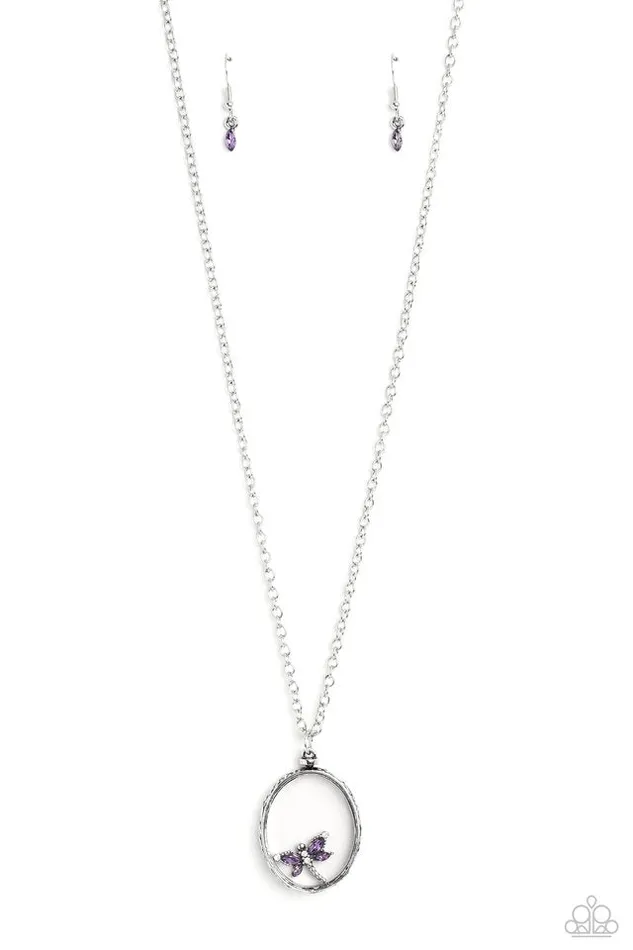 Necklaces Paparazzi Jewelry Paparazzi Necklace Dynamic Dragonfly Purple