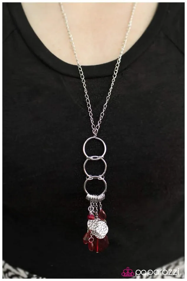 Necklaces Paparazzi Jewelry Paparazzi Necklace Fall In Line Red