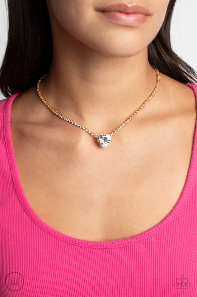 Necklaces Paparazzi Jewelry Paparazzi Necklace Flirty Fianc Gold