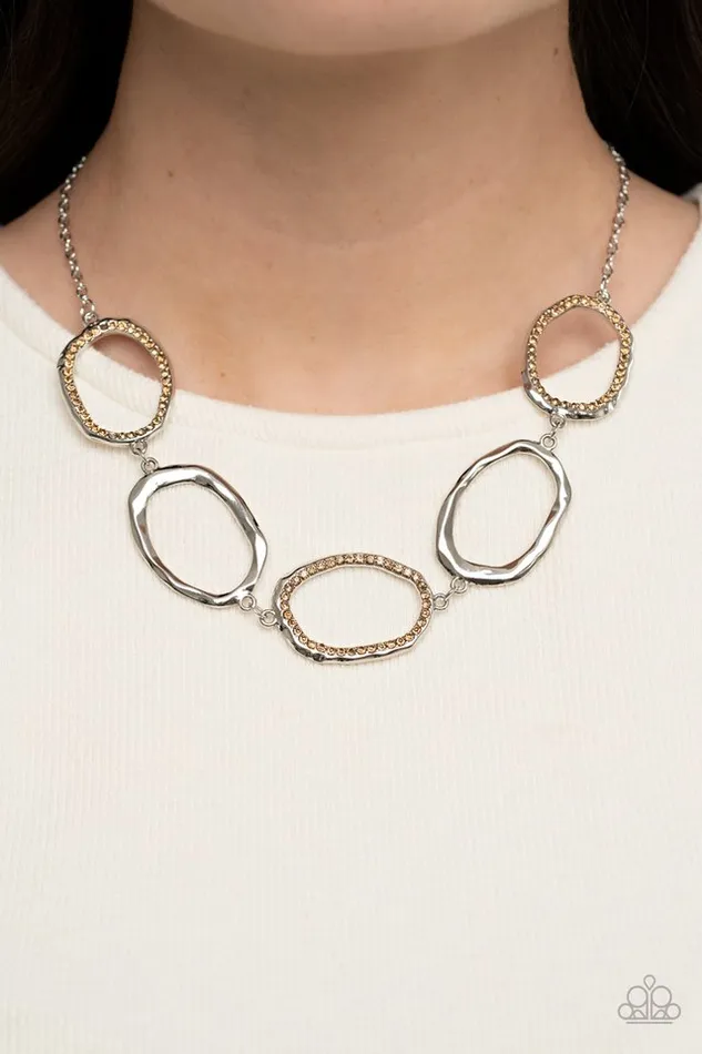 Necklaces Paparazzi Jewelry Paparazzi Necklace Gritty GoGetter Brown