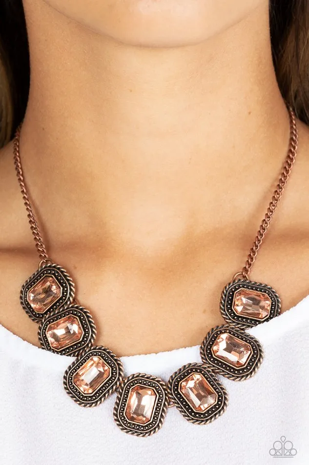 Necklaces Paparazzi Jewelry Paparazzi Necklace Iced Iron Copper