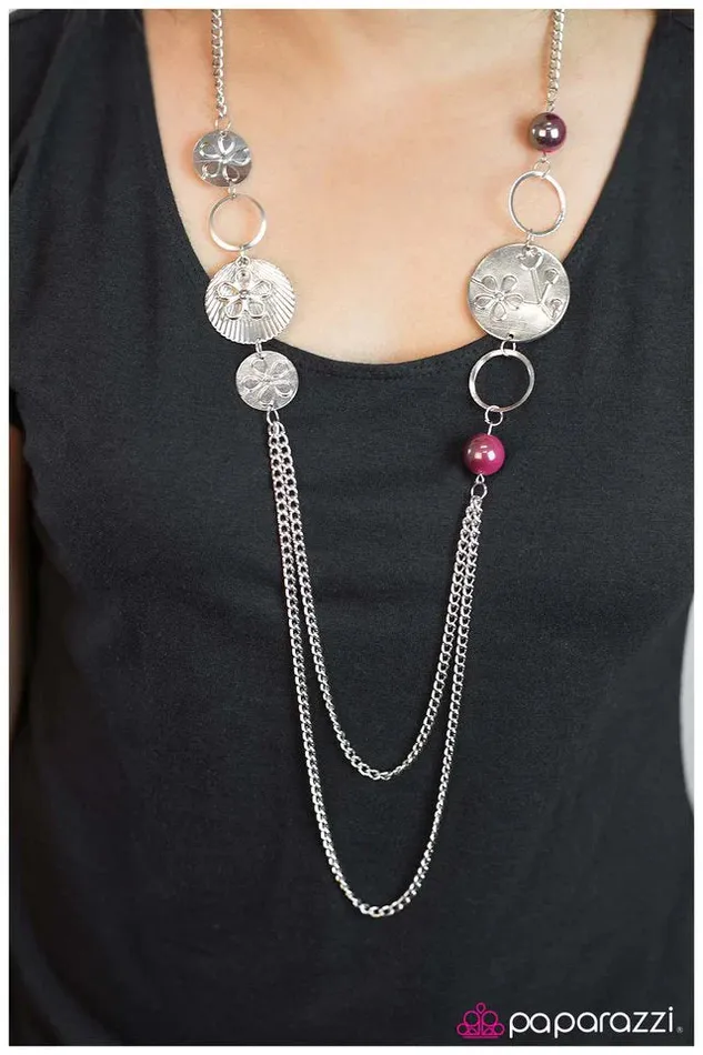 Necklaces Paparazzi Jewelry Paparazzi Necklace In Lieu of Flowers Pink