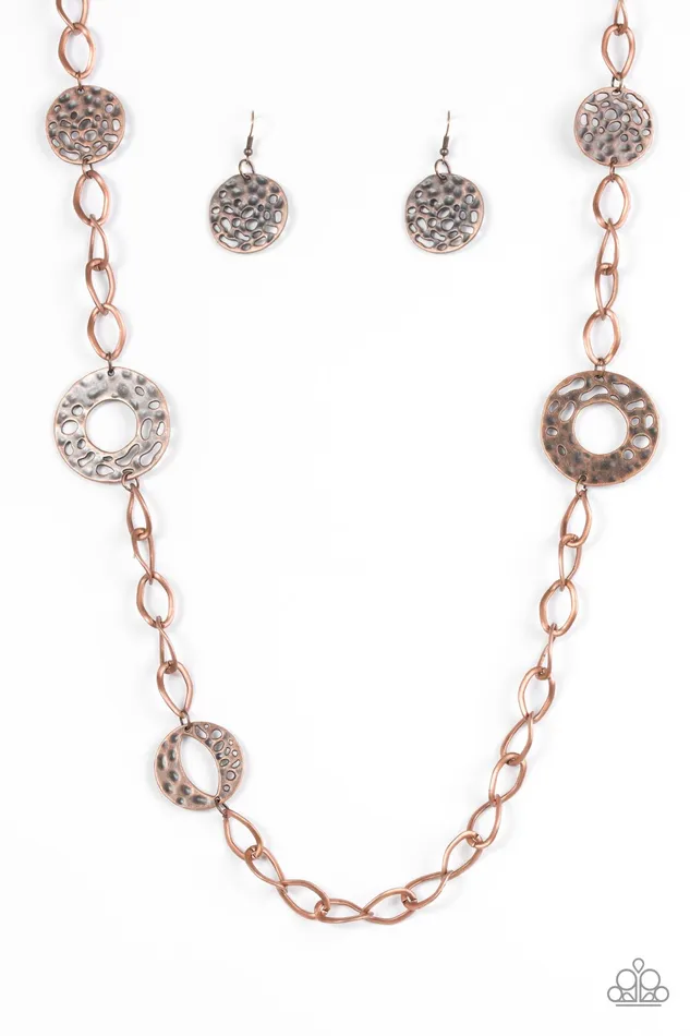 Necklaces Paparazzi Jewelry Paparazzi Necklace Industrial Mayhem Copper