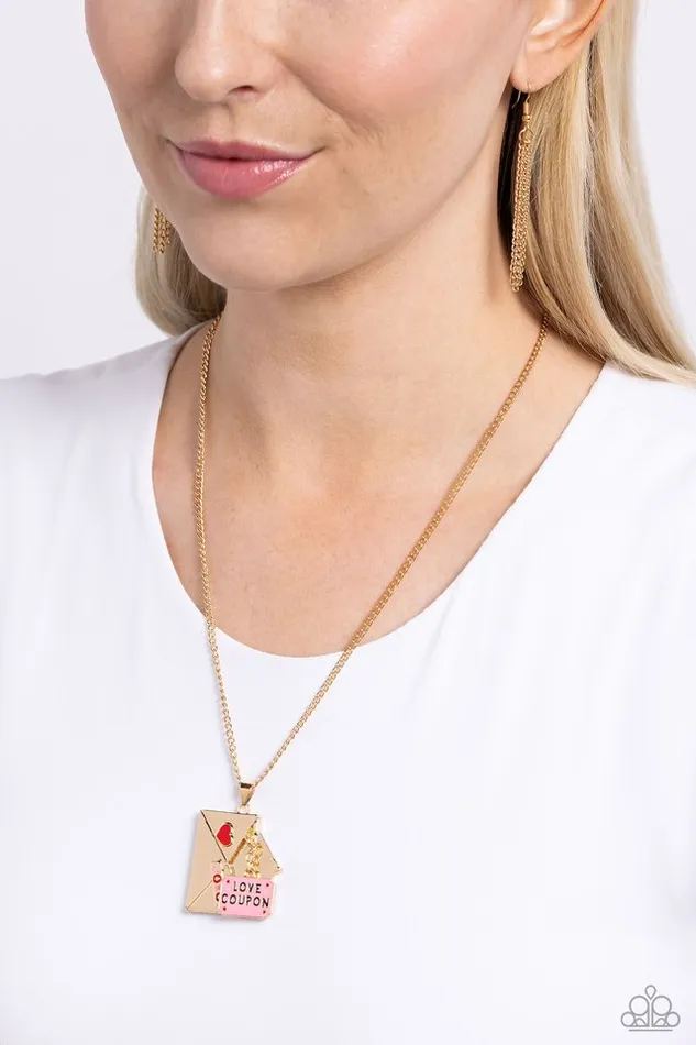 Necklaces Paparazzi Jewelry Paparazzi Necklace Love Coupon Gold