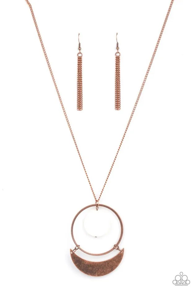Necklaces Paparazzi Jewelry Paparazzi Necklace Moonlight Sailing Copper Necklaces Paparazzi Jewelry Paparazzi Necklace Moonlight Sailing Copper