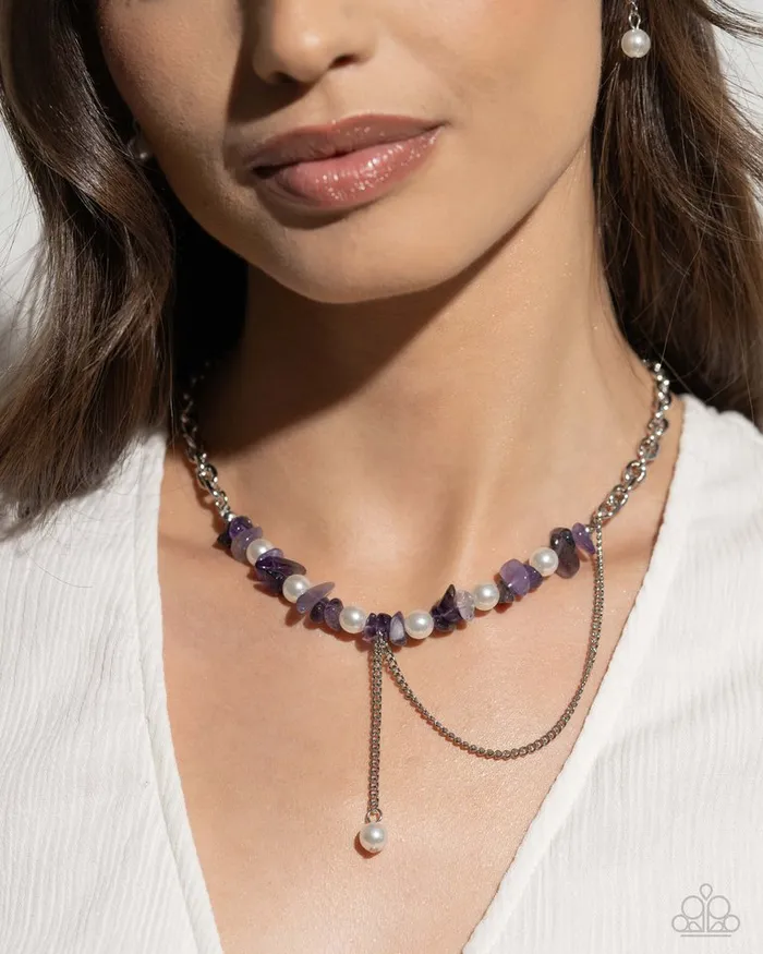Necklaces Paparazzi Jewelry Paparazzi Necklace Nostalgically Noble Purple