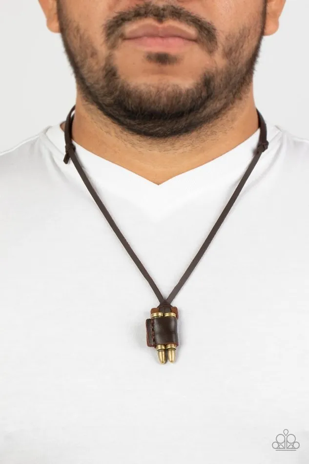 Necklaces Paparazzi Jewelry Paparazzi Necklace On the Lookout Brass Necklaces Paparazzi Jewelry Paparazzi Necklace On the Lookout Brass