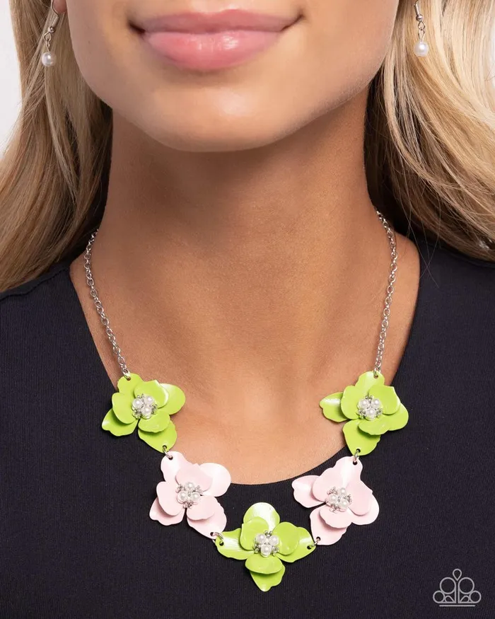 Necklaces Paparazzi Jewelry Paparazzi Necklace Pastel Pizzazz Green