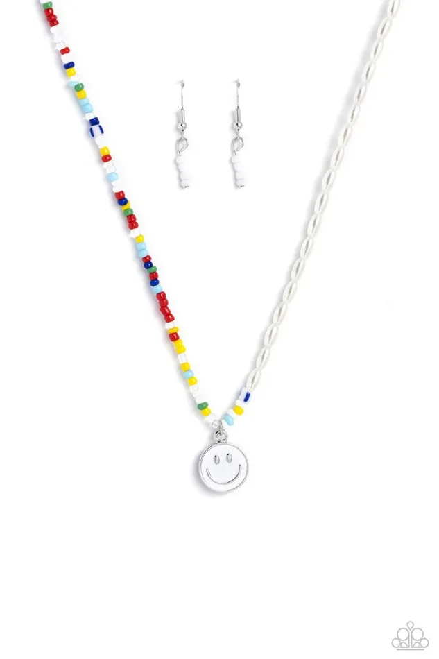 Necklaces Paparazzi Jewelry Paparazzi Necklace Smiling Showdown White Necklaces Paparazzi Jewelry Paparazzi Necklace Smiling Showdown White