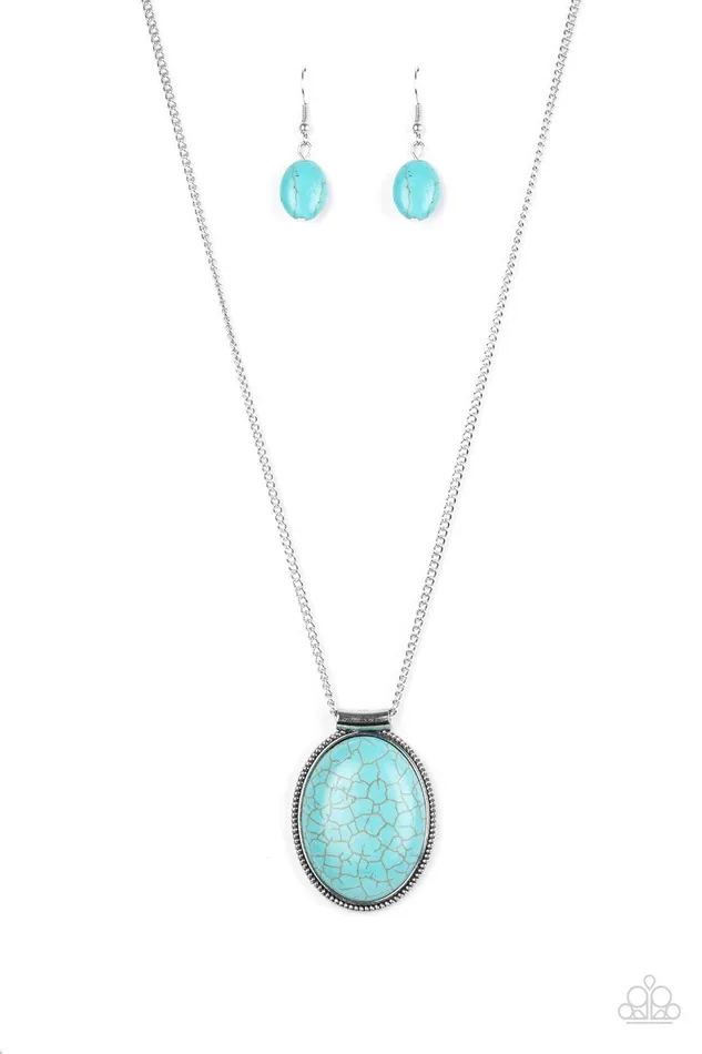 Necklaces Paparazzi Jewelry Paparazzi Necklace Southwest Showdown Blue