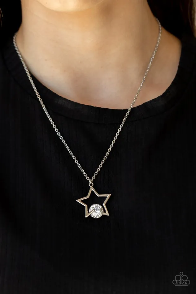 Necklaces Paparazzi Jewelry Paparazzi Necklace Starry Fireworks White