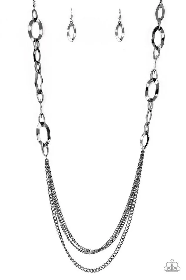 Necklaces Paparazzi Jewelry Paparazzi Necklace Street Beat Black