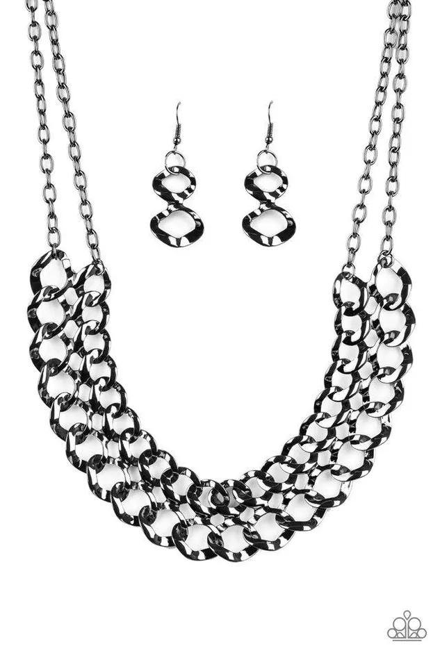Necklaces Paparazzi Jewelry Paparazzi Necklace Street Meet and Greet Black