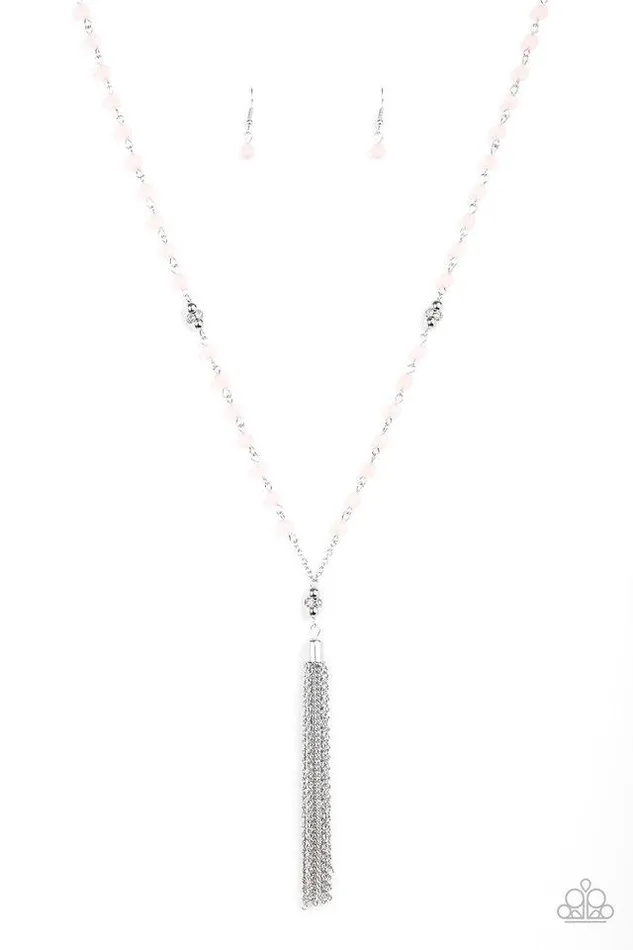 Necklaces Paparazzi Jewelry Paparazzi Necklace Tassel Takeover Pink