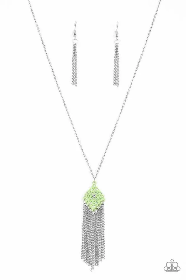 Necklaces Paparazzi Necklace Color Me Capricious Green Paparazzi Jewelry