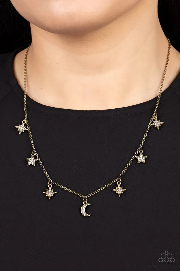 Necklaces Paparazzi Necklace Cosmic Runway Brass Paparazzi Jewelry