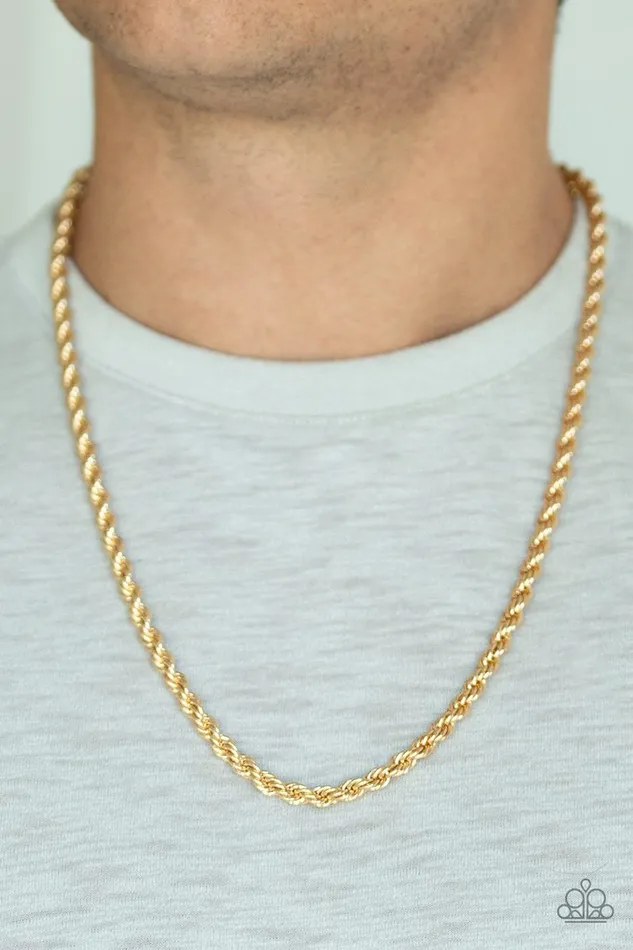 Necklaces Paparazzi Necklace Double Dribble Gold Paparazzi Jewelry