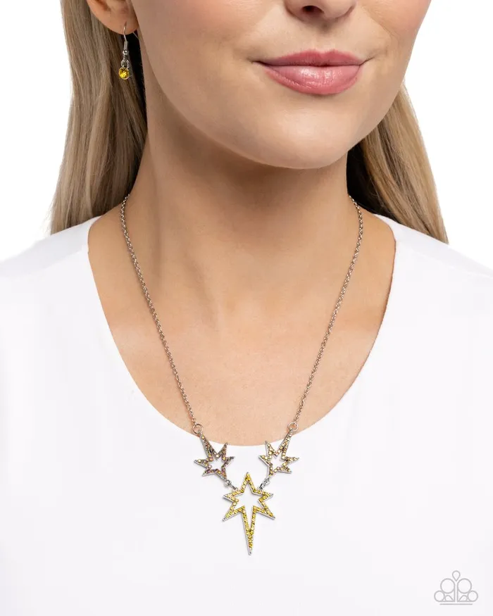 Necklaces Paparazzi Necklace Explosive Exhibit Yellow Paparazzi Jewelry