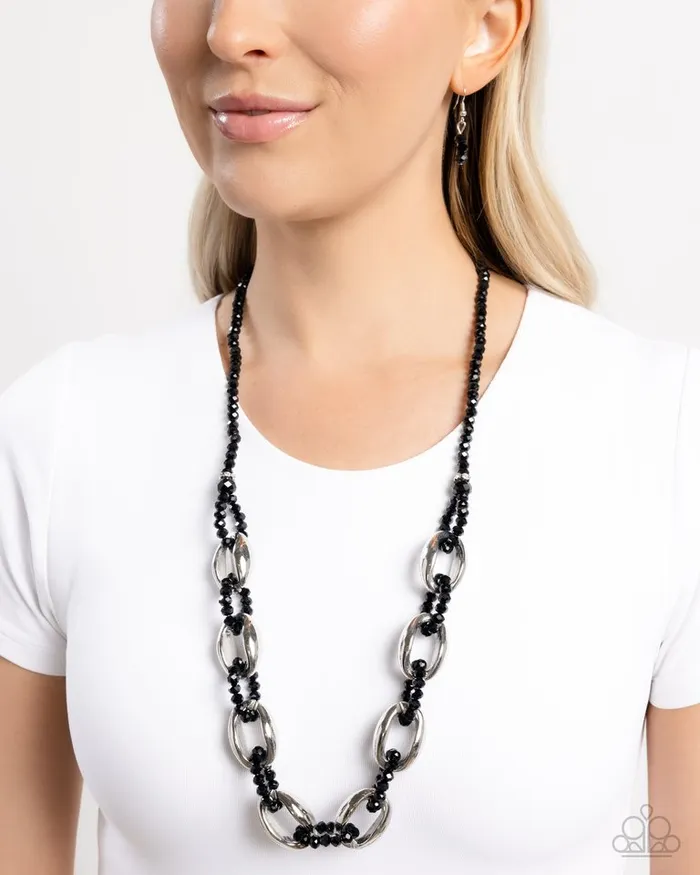 Necklaces Paparazzi Necklace Flickering Fact Black Paparazzi Jewelry