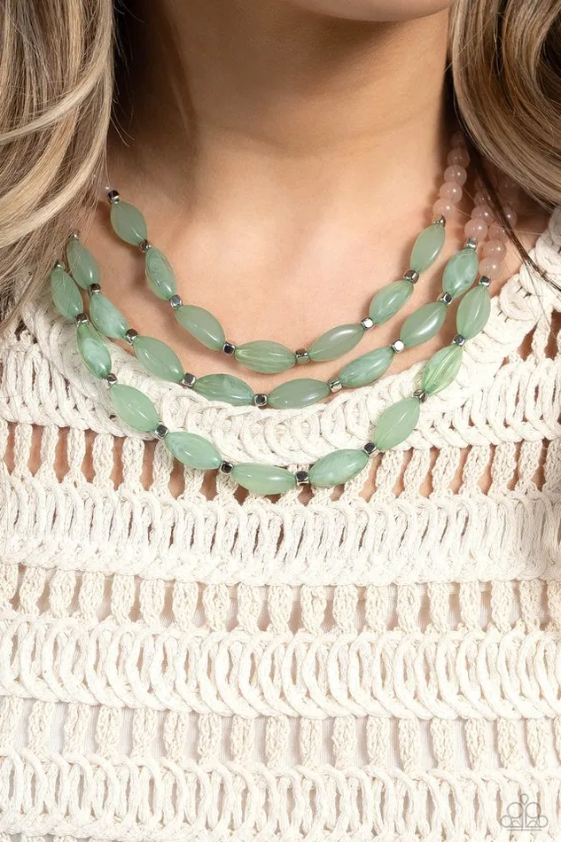Necklaces Paparazzi Necklace I BEAD You Now Green Paparazzi Jewelry