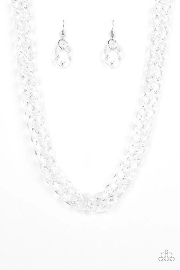 Necklaces Paparazzi Necklace Put It On Ice White Paparazzi Jewelry